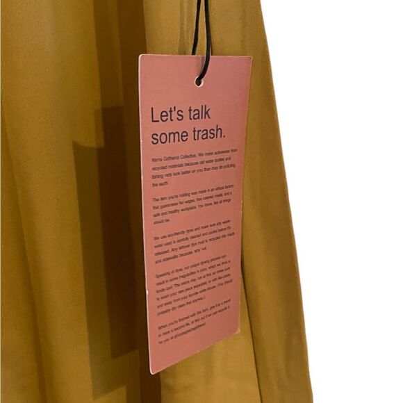 Girlfriend Collective Saturn Naomi Workout Dress Size Small Mustard Yellow NWT - Picture 6 of 8